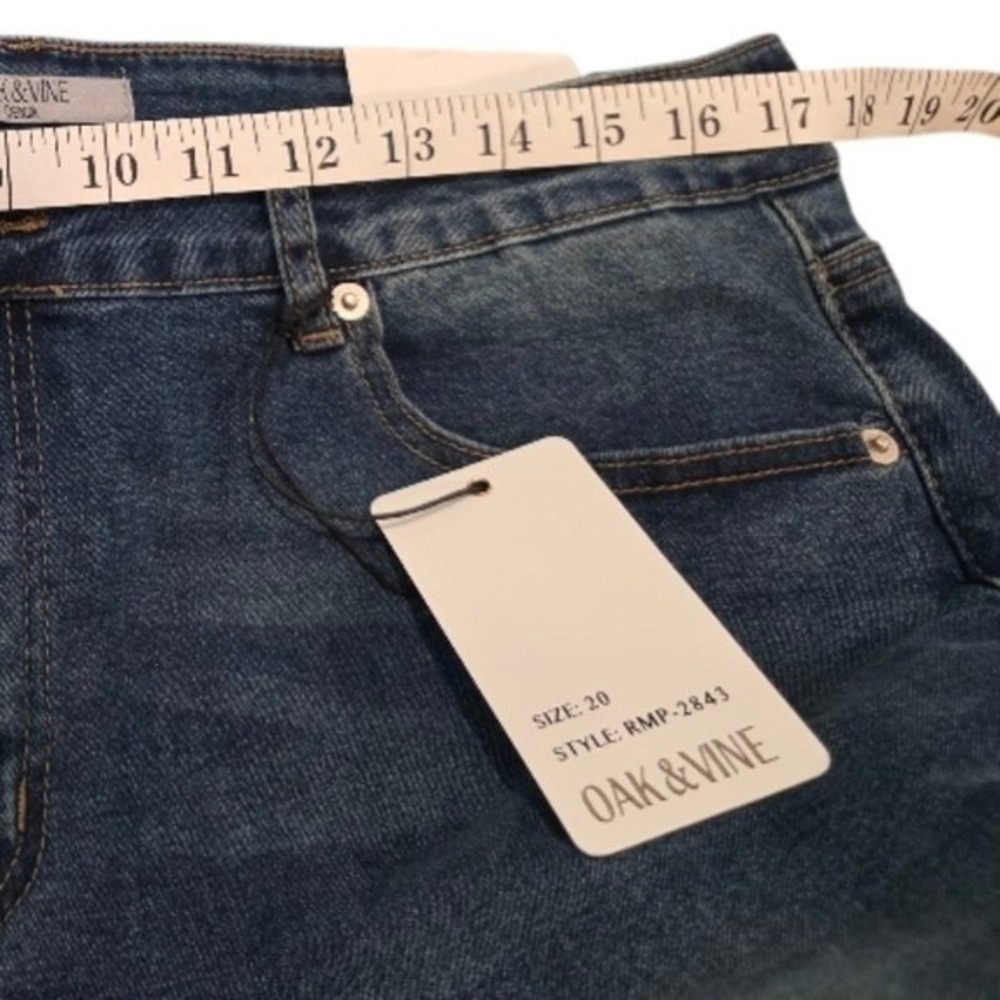 Blue Savvy High Rise Flare Wide Leg Embroidered Western Stretch Jeans Plus Size - Picture 6 of 16